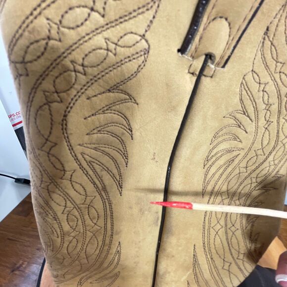 Durango Cowboy Boots Mens 9 Brown Tan Western Ranch Rodeo Leather Pull On Riding main image 7